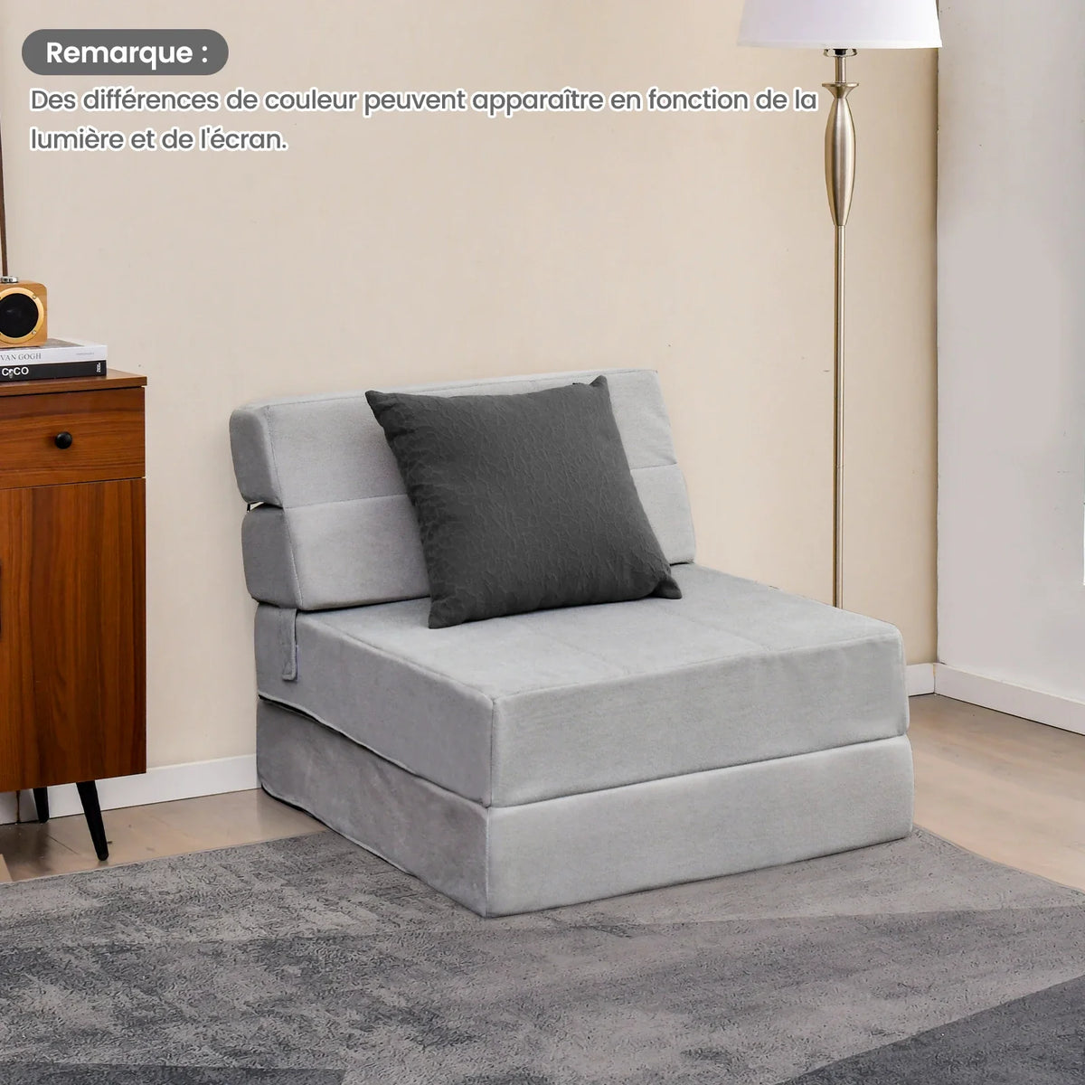 3 in 1 folding sofa bed, folding mattress, foam extra thick (15cm), sofa bed, floor mattress, folding mattress, guest mattress - view 6