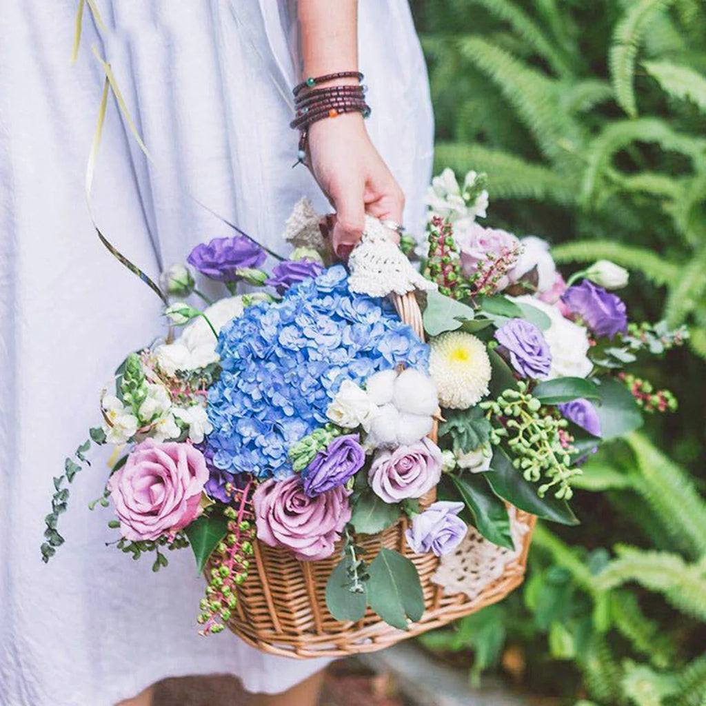 Wedding flower basket with butterfly knot large multipurpose capacity - view 4