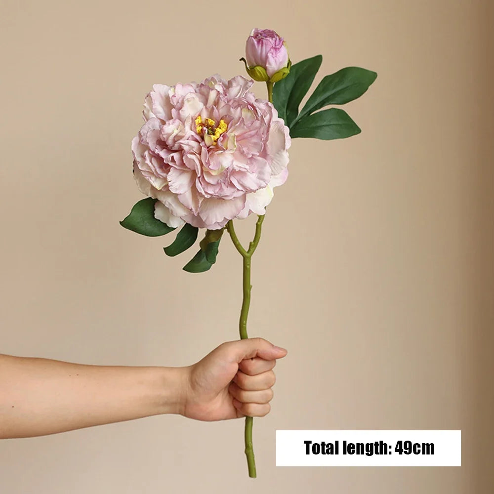 Artificial silk peonies bouquet for wedding and interior decoration - Light Purple