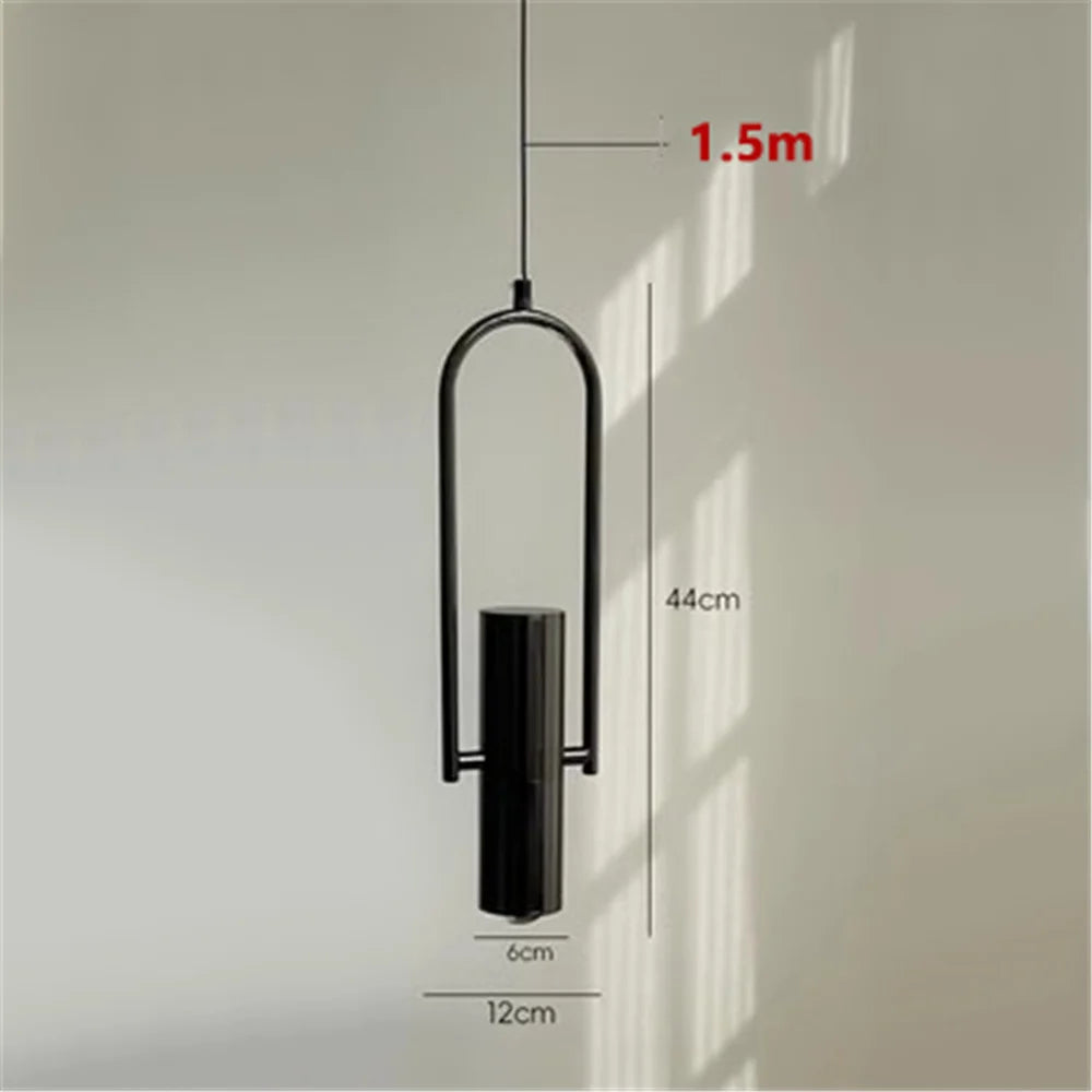 Modern adjustable led chandelier for indoor coffee bar restaurant - Black / Warm Light