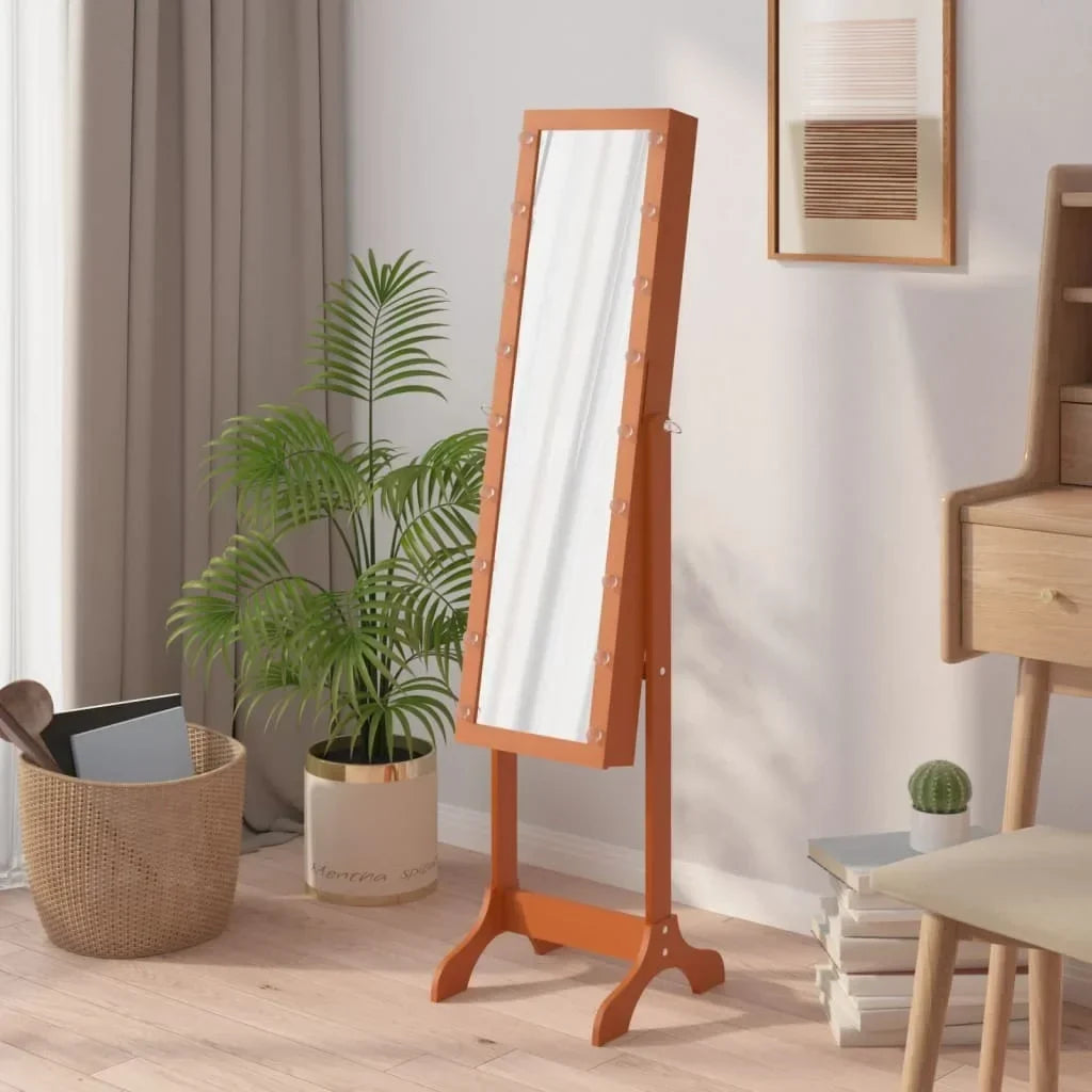 White floor mirror with LED 34x37x146 cm, home decoration wall decorative living room decoration - view 4
