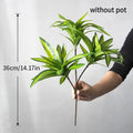 Bamboo artificial plant monstera for interior decoration - 35cm Green