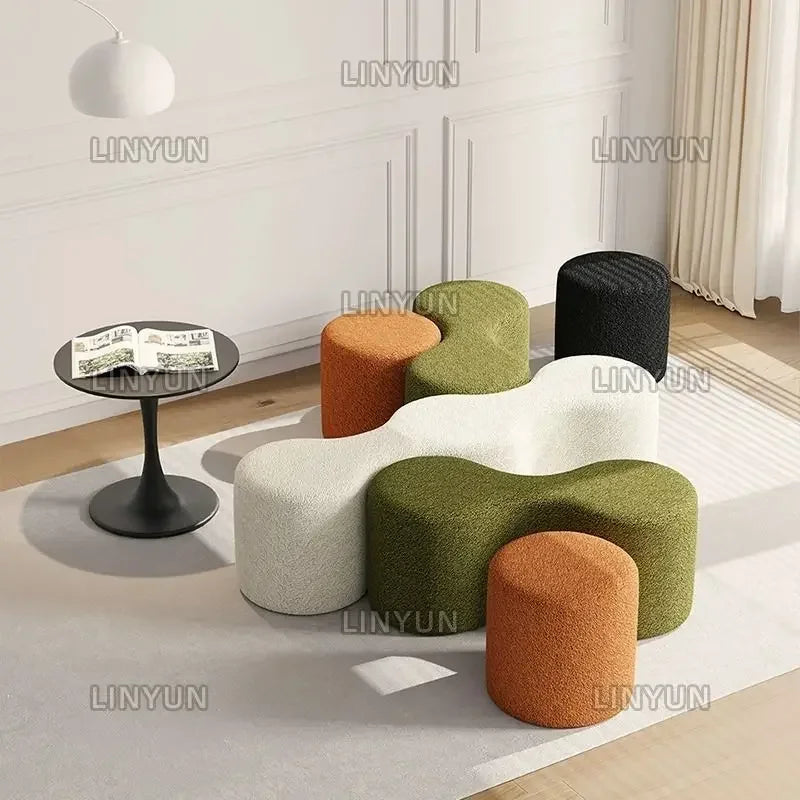 Fabric combined sofa for office and leisure space - view 2