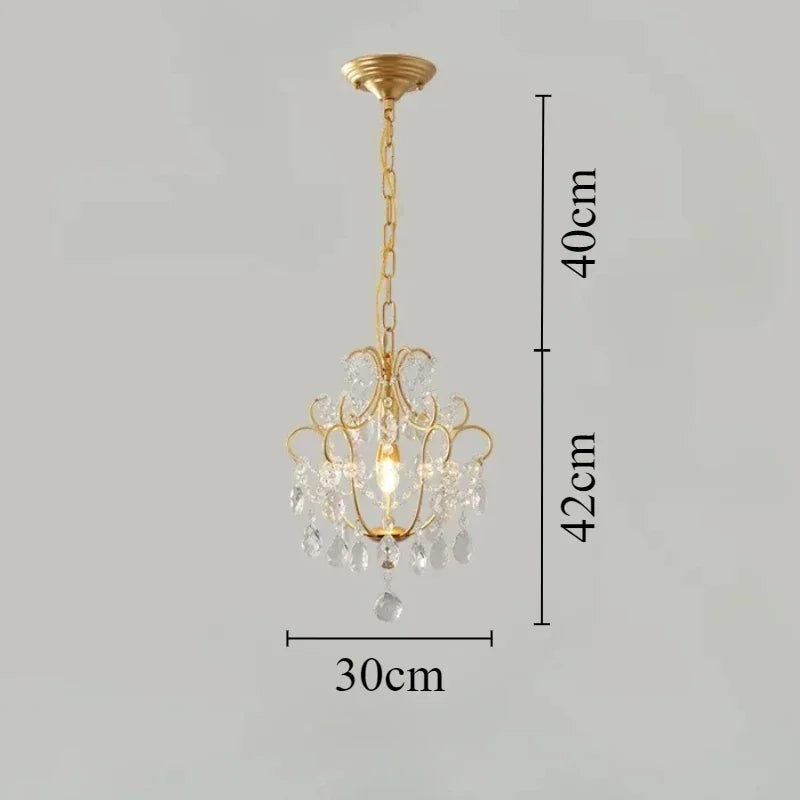 Retro led chandelier in crystal for elegant interior decoration - 1 Bulb