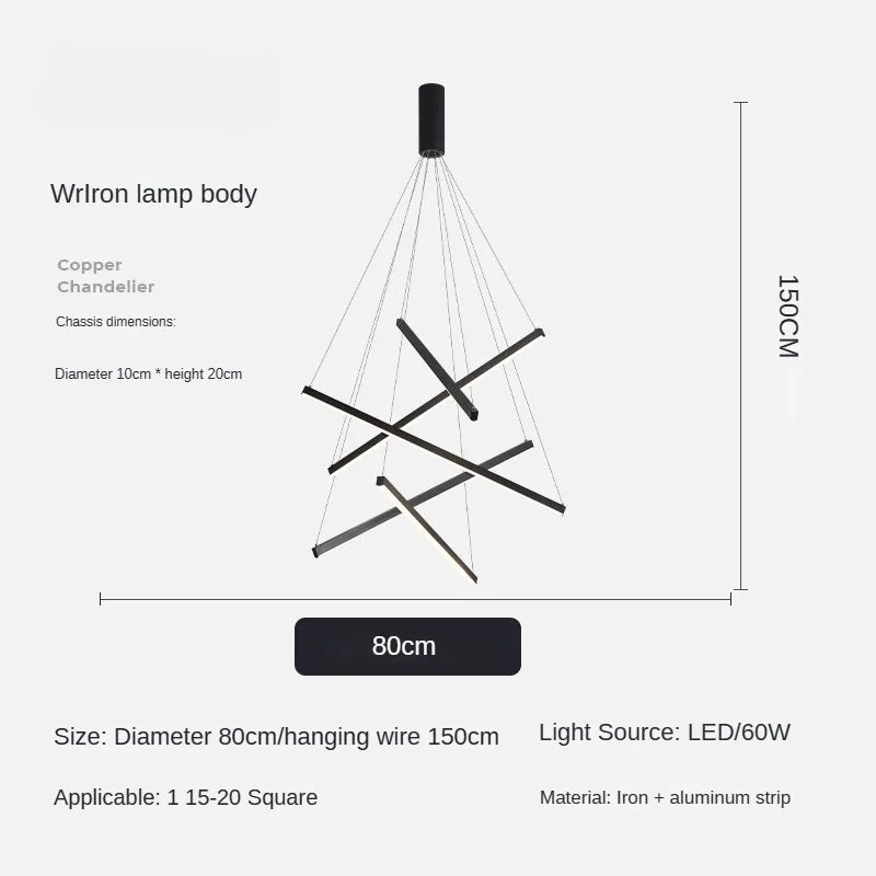 Modern Design Single LED Ceiling Light, Penthouse Lobby Duplex Corridor Hotel Lobby Living Room Ceiling Decoration Chandelier - 5-head / Warm no remote