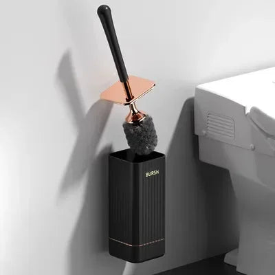 Silicone brush for efficient toilet cleaning - Black ABS Head