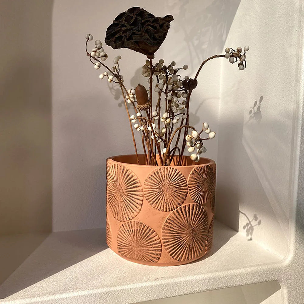 Silicone mold for pot flowers modern cement to make yourself