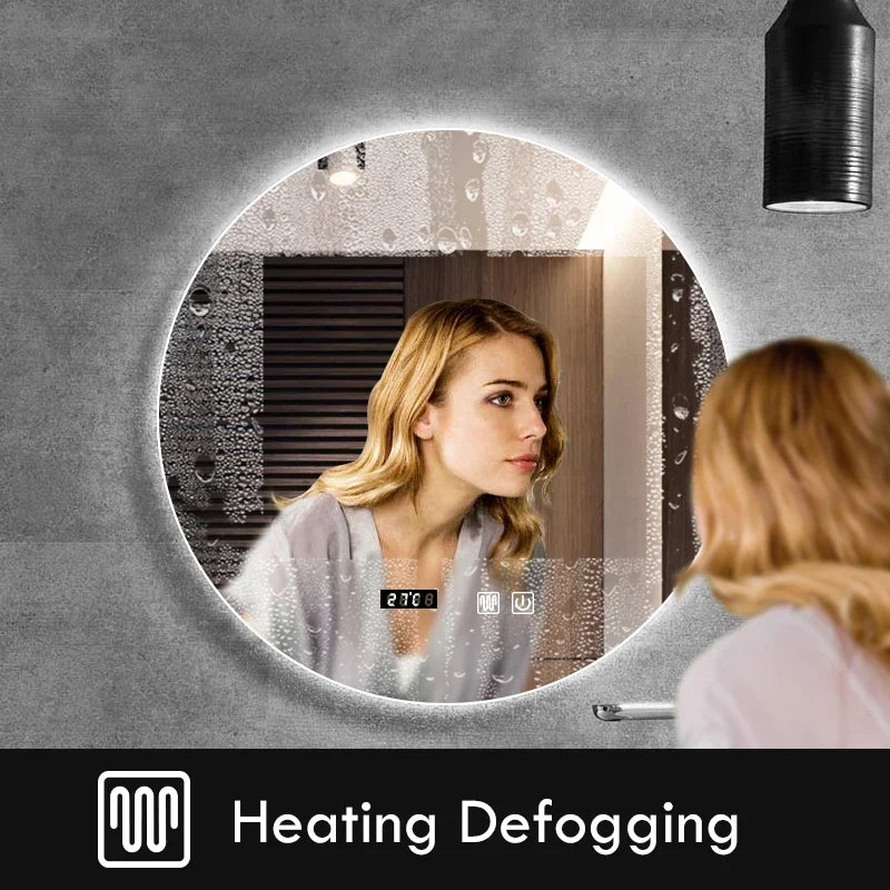 Classic Round Backlit Anti-Fog Mirror 70-80cm - view 3
