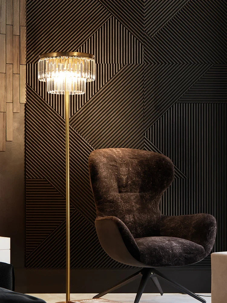 Modern design copper crystal desk lamp luxury - view 4