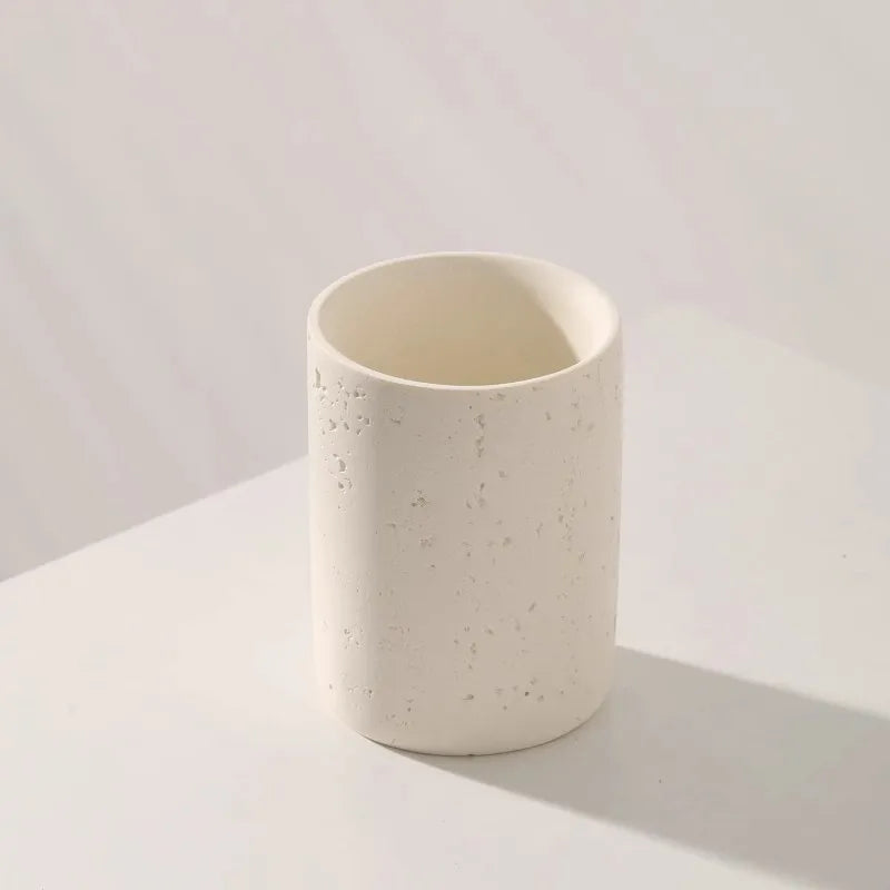 Wabi-Sabi-Electric Toothbrush Holder Set, Bathroom Toothbrush Cup, Vanity Desktop Storage Tray, Home Decoration - Cup