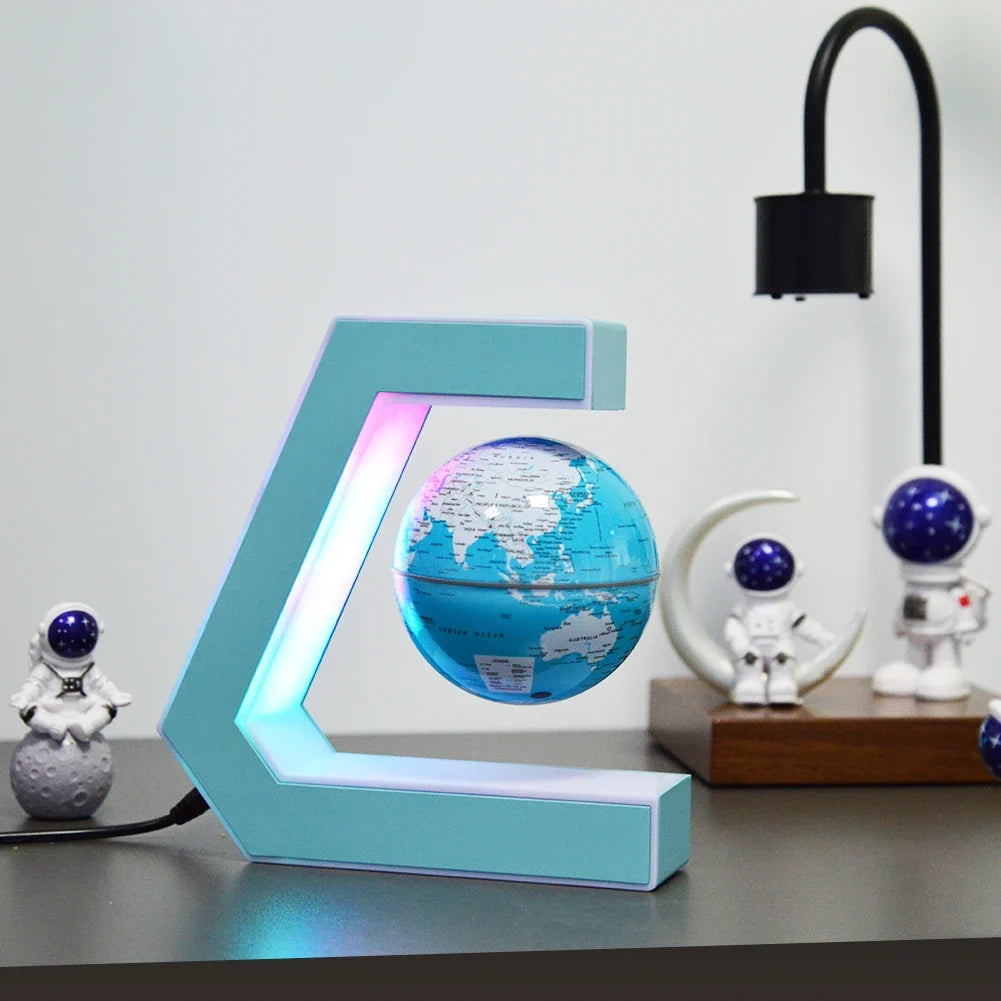 Magnetic Levitating Globe Frame with LED Light Cool Tech decor Birthday Christmas Gift for Men Boys Boyfriend,Office Desk Gadget - view 3