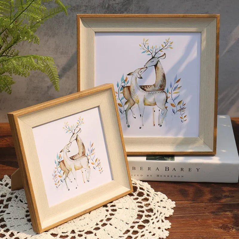 Nordic square photo frame in resin for wall decoration - view 2