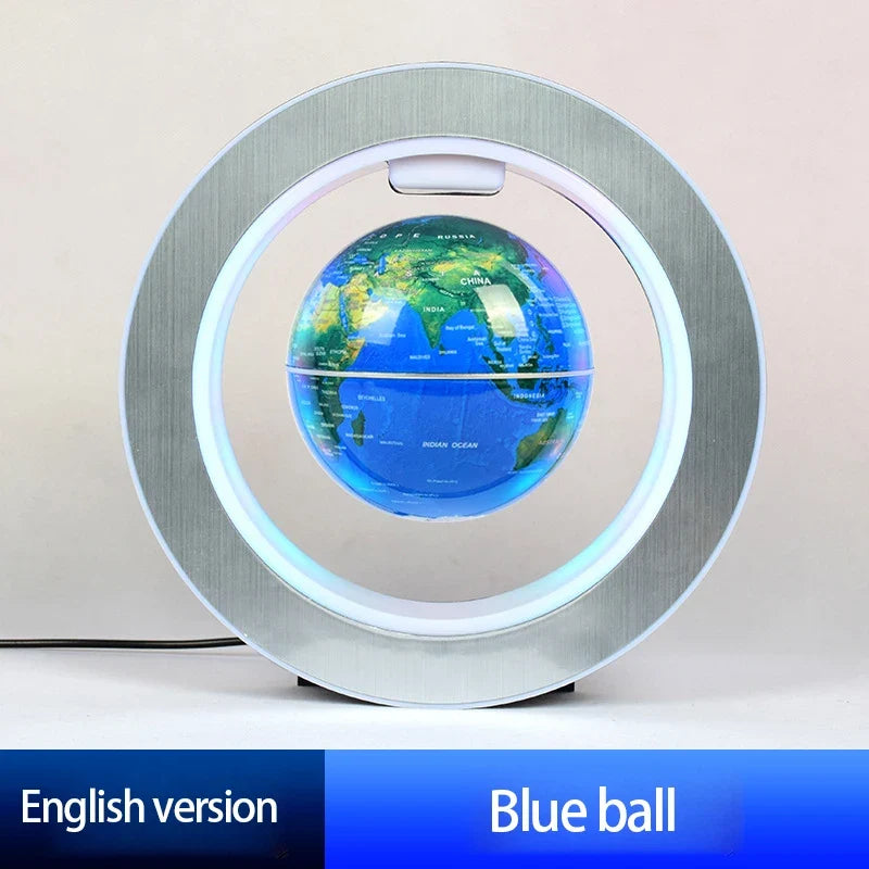 Magnetic invitation globe decoration living room black technology new high-end decorative gifts with hand gifts, - Blue
