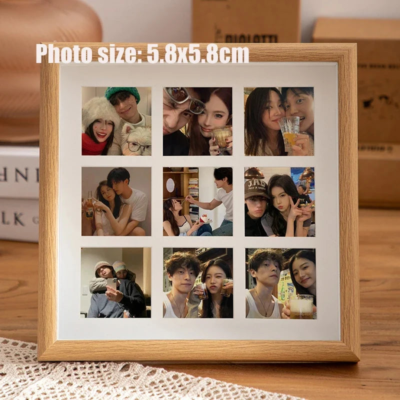 Vintage wooden picture frame for wall decoration - 23x23cm-9 / 23x23cm
