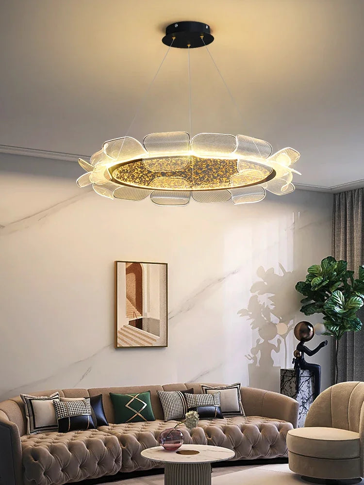 Acrylic pendant light modern design for elegant and romantic interior - view 2