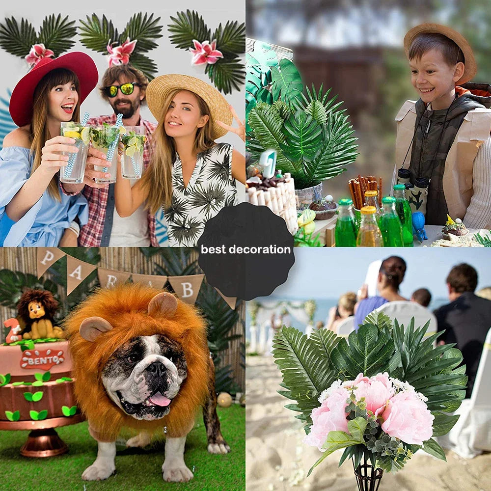 Tropical palm decorations for Hawaiian party and safari - view 4