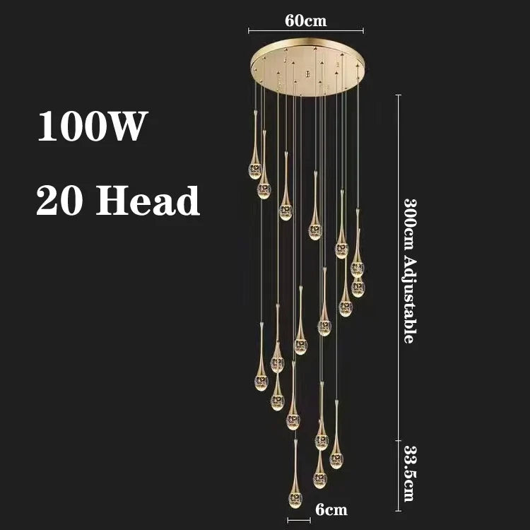 Luxury crystal bubble chandelier for modern decoration - 20 Heads / 4000K Natural White