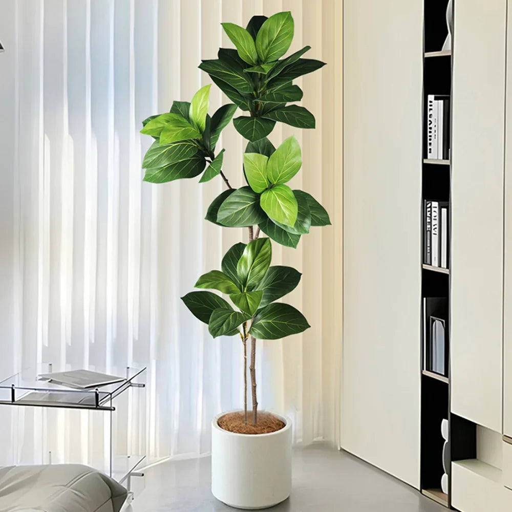 Artificial ficus plastic tree for tropical decoration