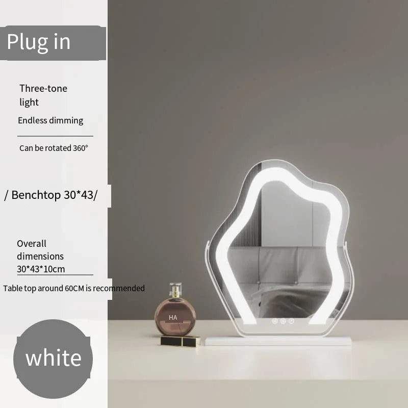 Vanity Mirror with Lights, Bathroom Mirror with Dimmable 3 Modes, 360 ° Rotary Touch Screen Control, Suable for Bedroom - 30x40cm 2