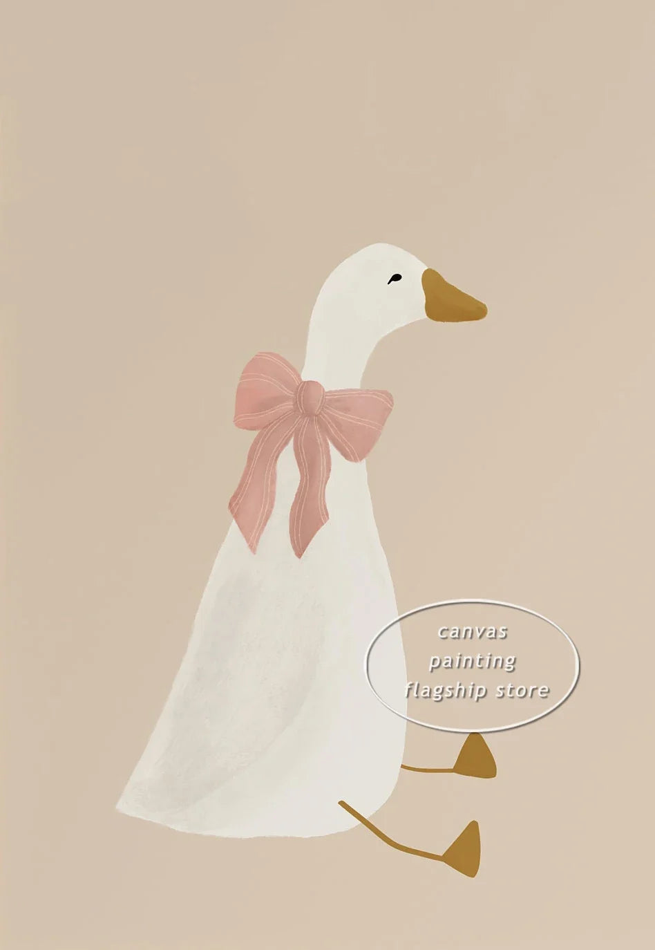 Cute Geese Canvas Poster for Kids Room Decor - 20X30cm Unframed / 6