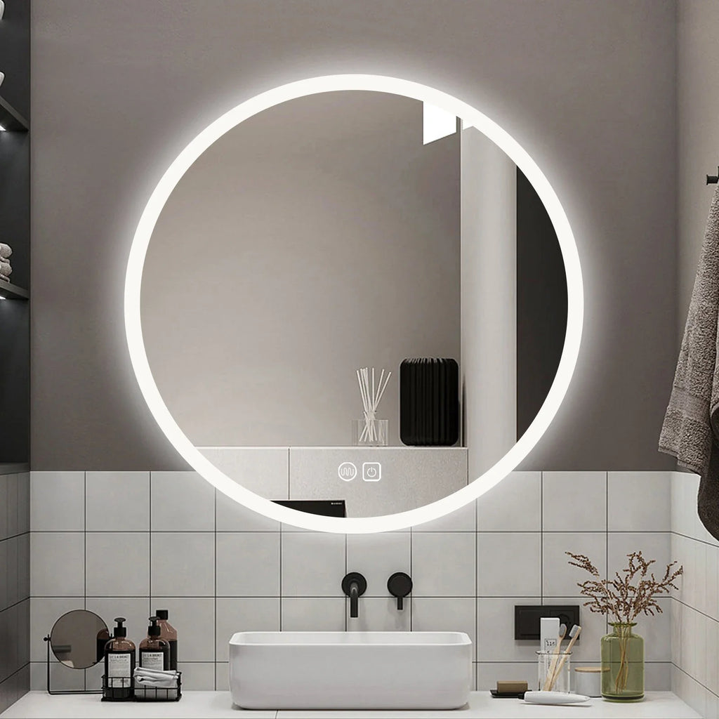 Round light mirror with touch switch and anti-fog function - view 5