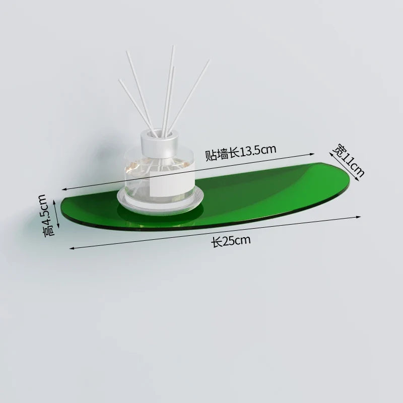 Acrylic floating shelf for modern invisible storage - 25x11cm
