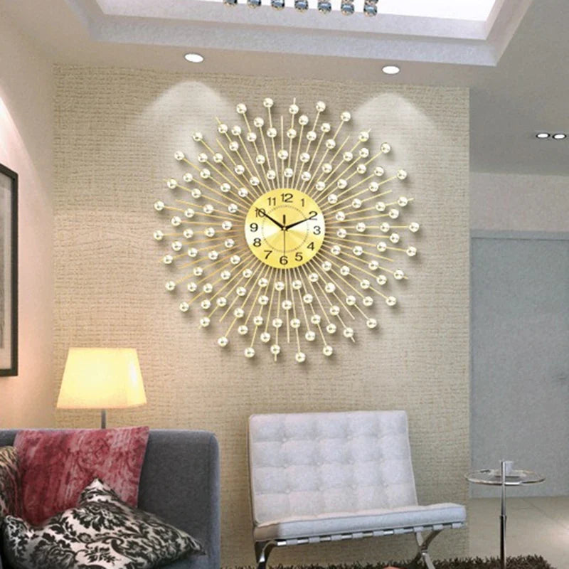 Wall clock in metal creative and silent design - view 2
