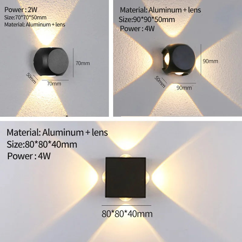 Modern led wall sconce for indoor and outdoor - view 4