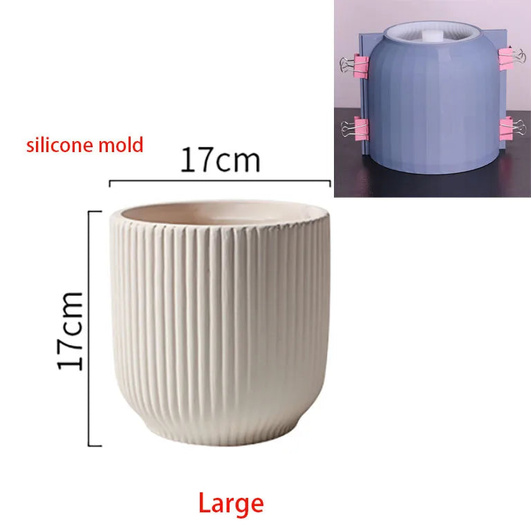 Silicone mold for creative flower pot decorative and practical - Clear yellow