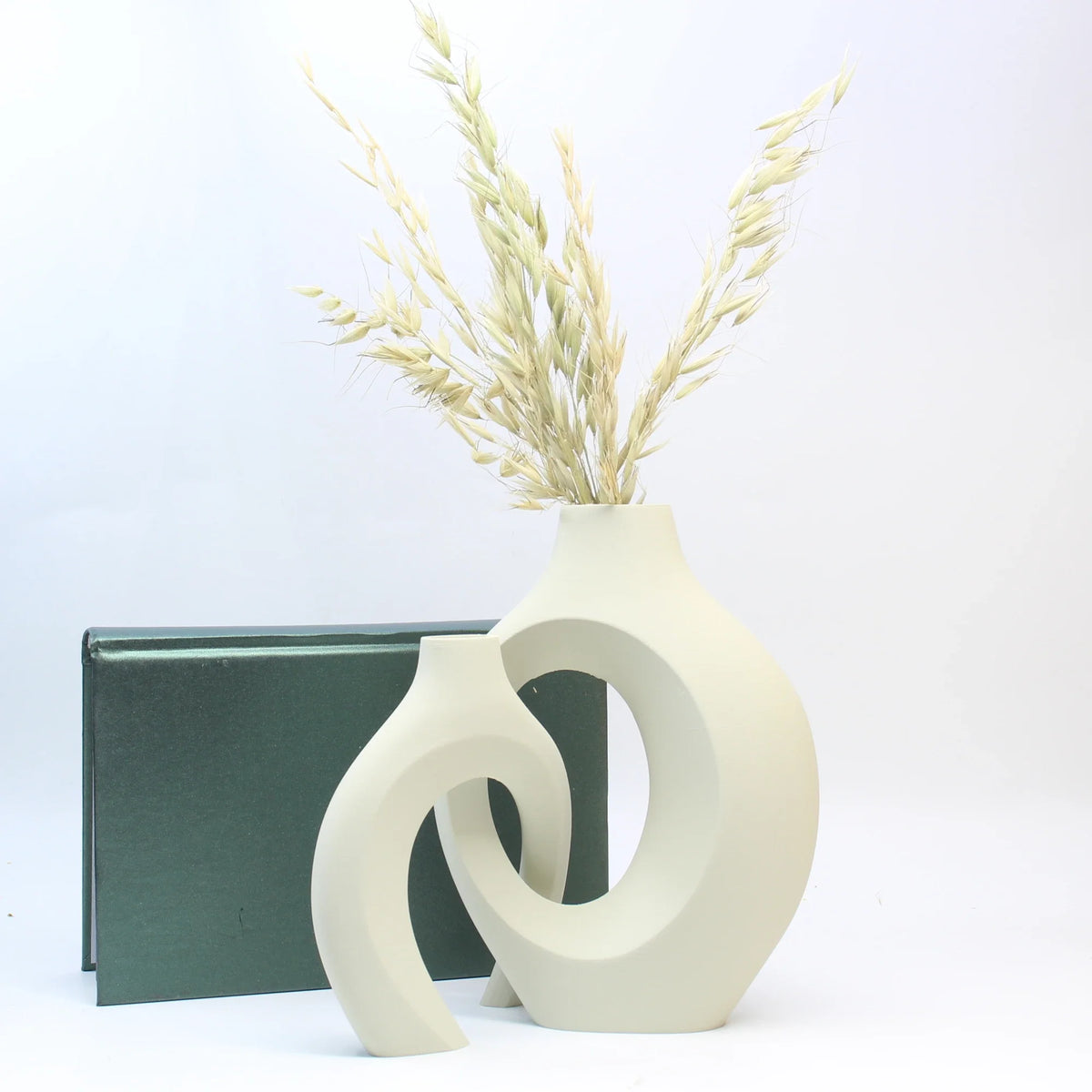 A Set of Hugging Vase Ornaments, Home Decoration Ornaments Vase, Dry Vase, Office, Entry Cabinet Decorative Vase - WHITE