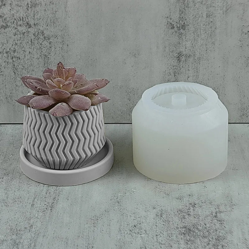 Silicone moulds for Nordic concrete flower pots and interior decoration - view 3