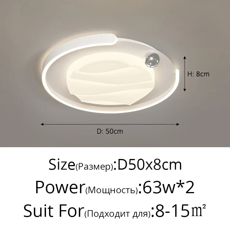 Modern creative ceiling lights for elegant interior decoration - C white / Feu tricolore