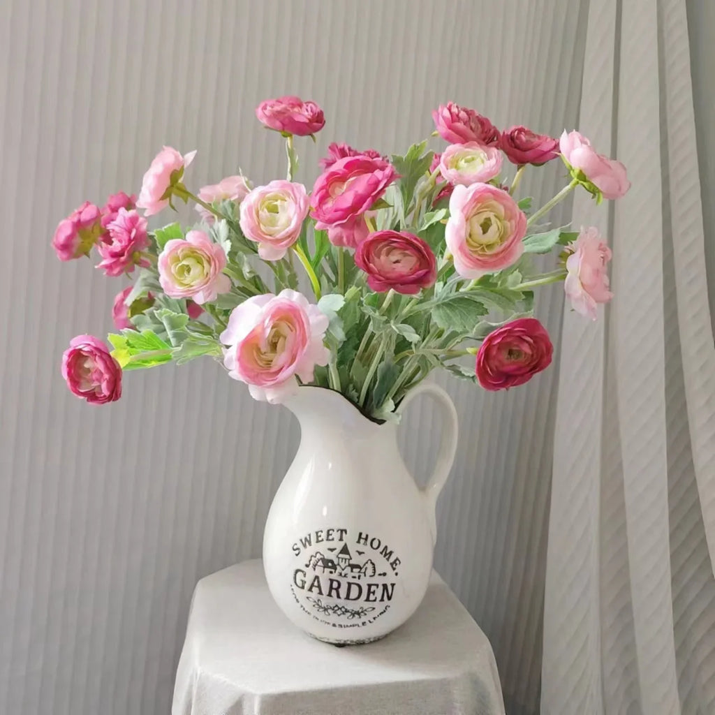 Artificial silk flower bouquet for decoration and accessories photo