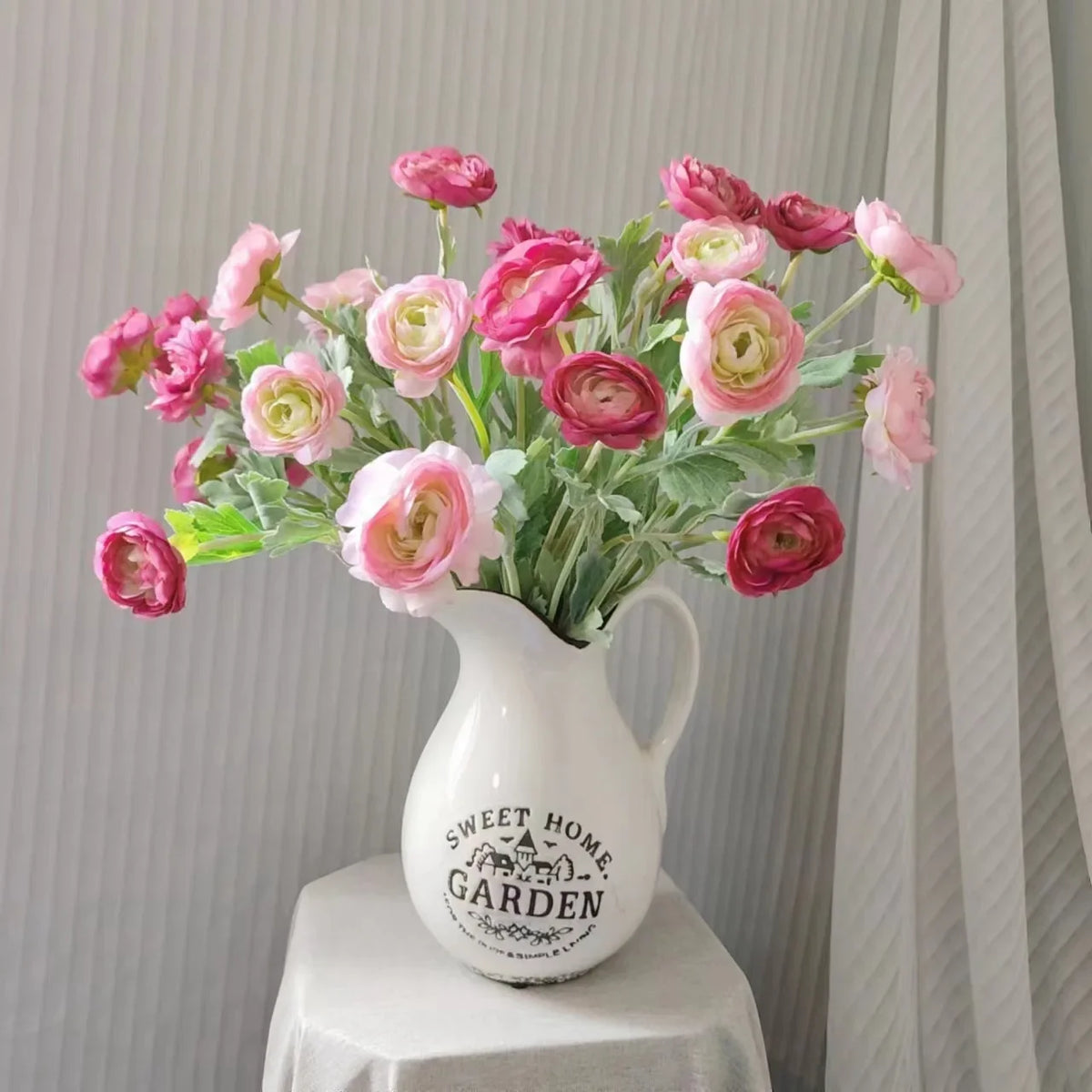 Artificial silk flower bouquet for decoration and accessories photo