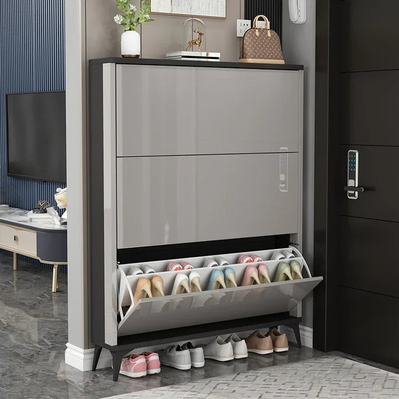 Modern luxury minimalist shoe cabinets ultra-thin furniture organizer - view 5