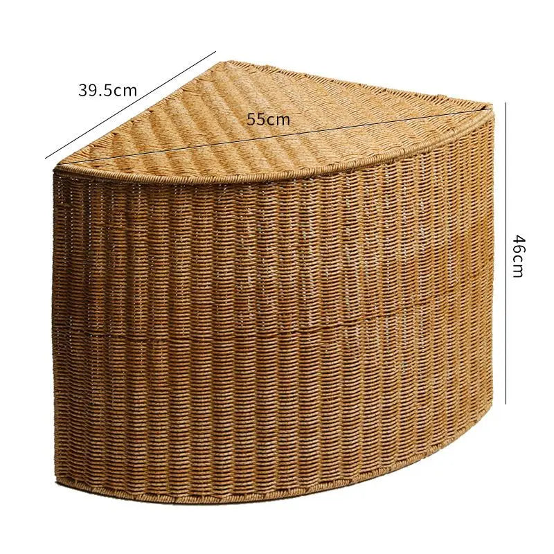 Woven dangle basket for linen and home storage - 40 46 cm