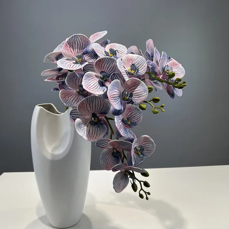 Artificial flowers orchid butterfly in cotton and silicone decorative