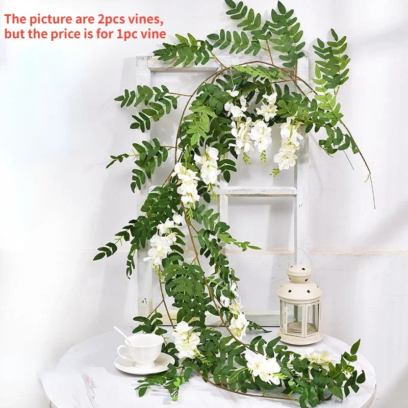 Artificial glycine flowers for elegant interior decoration - 1 White Piece