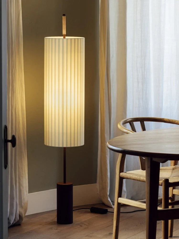 Japanese floor lamp creative design in fabric - view 2