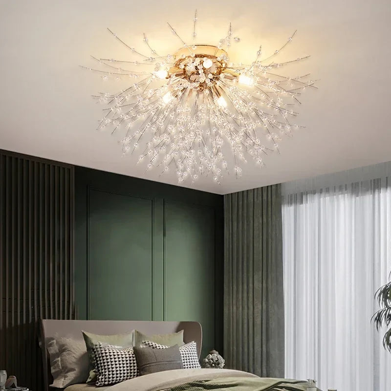 Modern Dandelion Crystal Pendant, Living Room, Dining Room, Bedroom Ceiling Light, Room Light, Fireball Decorative Light - view 2