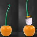 Cherry toilet brush with long handle and creative support - Orange