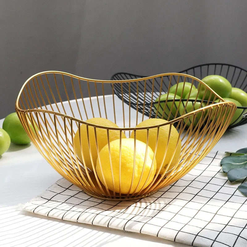 Metal fruit basket for Nordic storage and organization - view 2