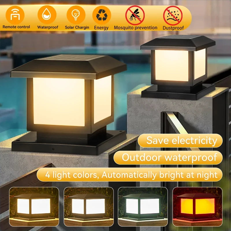 Waterproof led solar lamps with remote control for garden - view 6