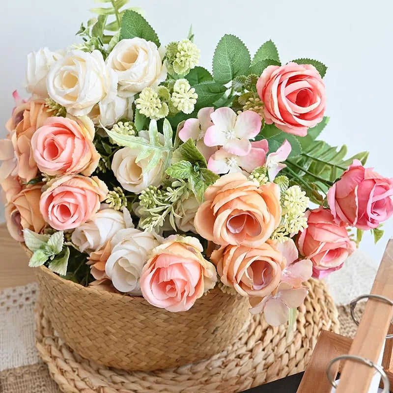 Bouquet of retro artificial peonies for wedding decoration - view 2