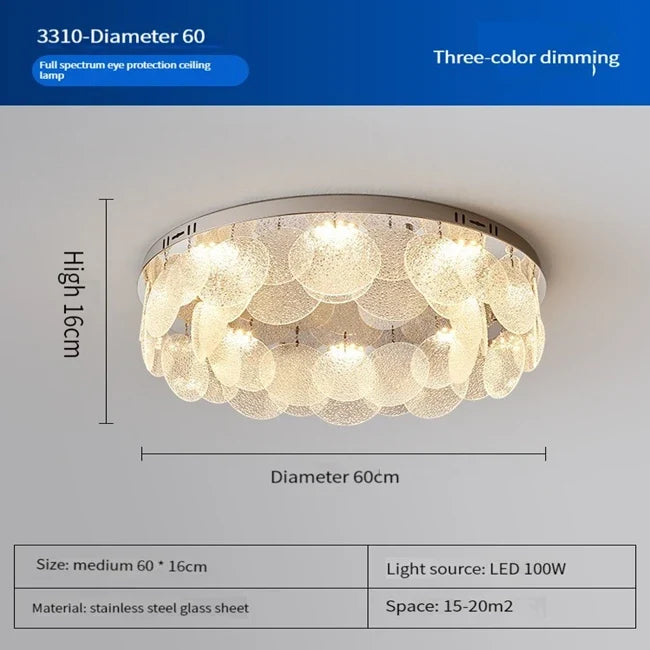 LED glass ceiling lamp for interior decoration - Round 60cm 1 / Changeable
