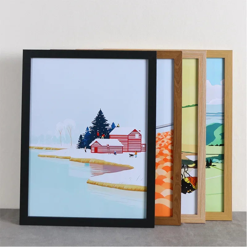 Home decor Handmade Wooden Frames, A3 A4 16 Inch Sizes, Hangable and for Table Display, Great for Creative Photo Arrangements
