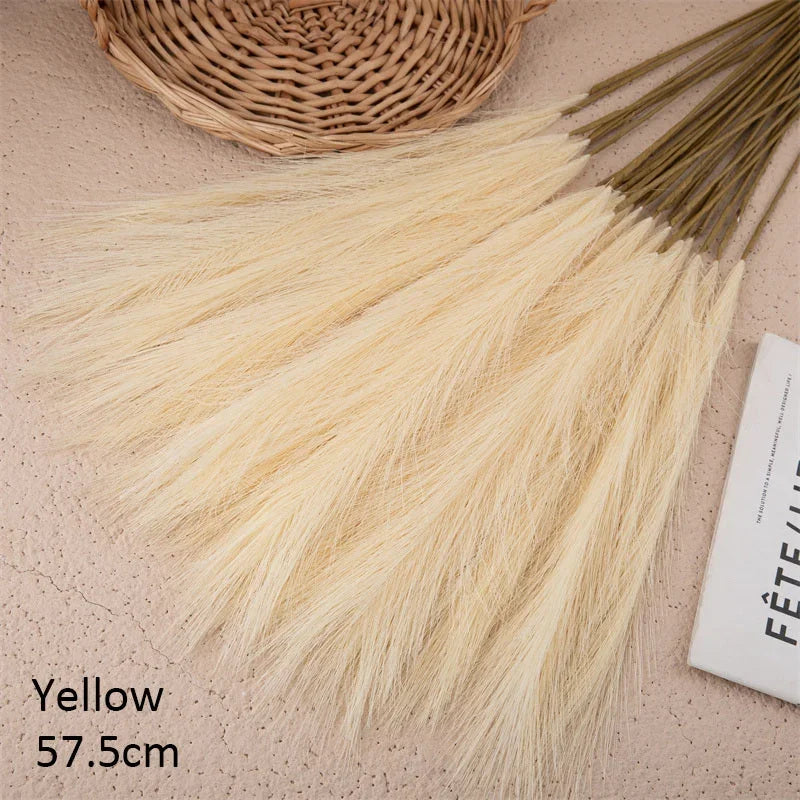 10 artificial flowers for bohemian decoration and wedding - Yellow / 10 Pieces