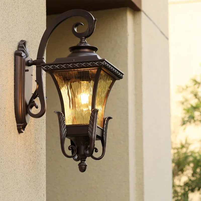 Outdoor retro wall sconce for decorative garden lighting - view 3