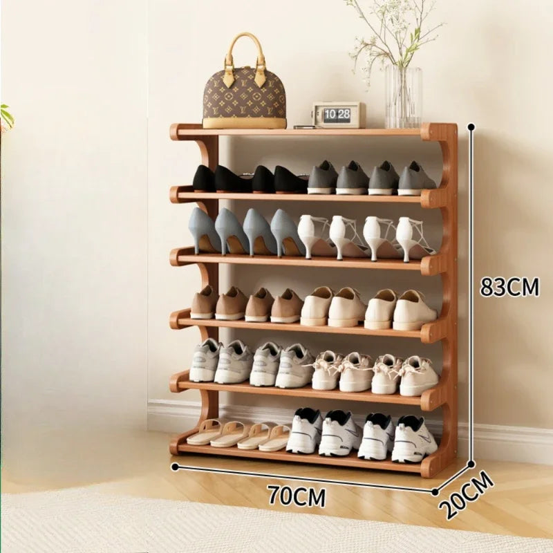 Bamboo shoe shelf with high humidity capacity - 6L-70CM