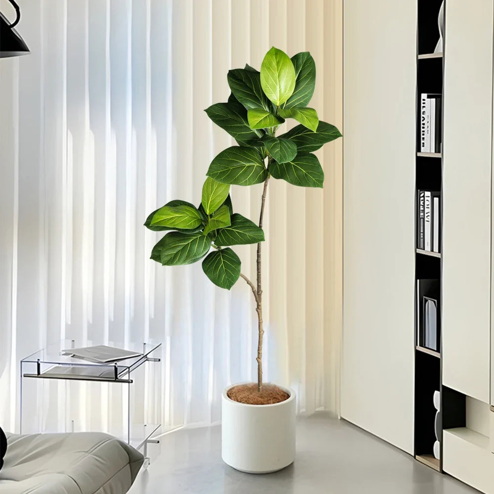 Artificial ficus plastic tree for tropical decoration - view 3
